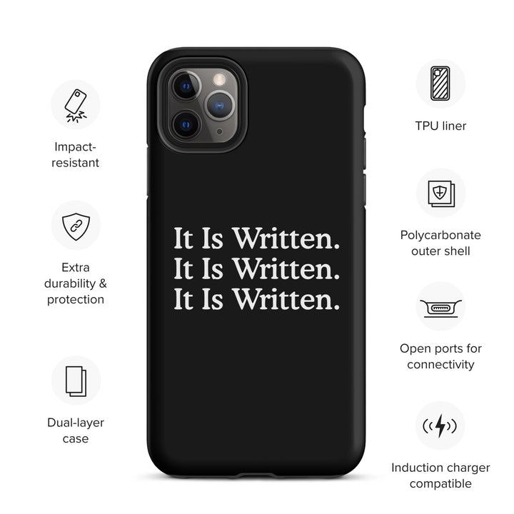 Christian Phone Case It Is Written Black for iPhone® iPhone® Phone Cases   