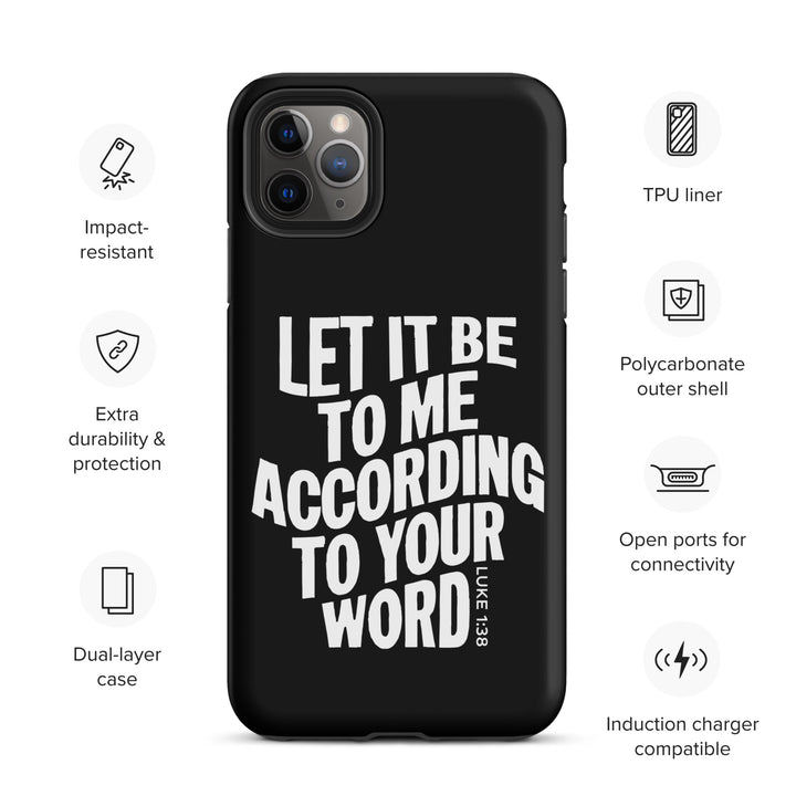 Christian Phone Case According To Your Word Black for iPhone® iPhone® Phone Cases   