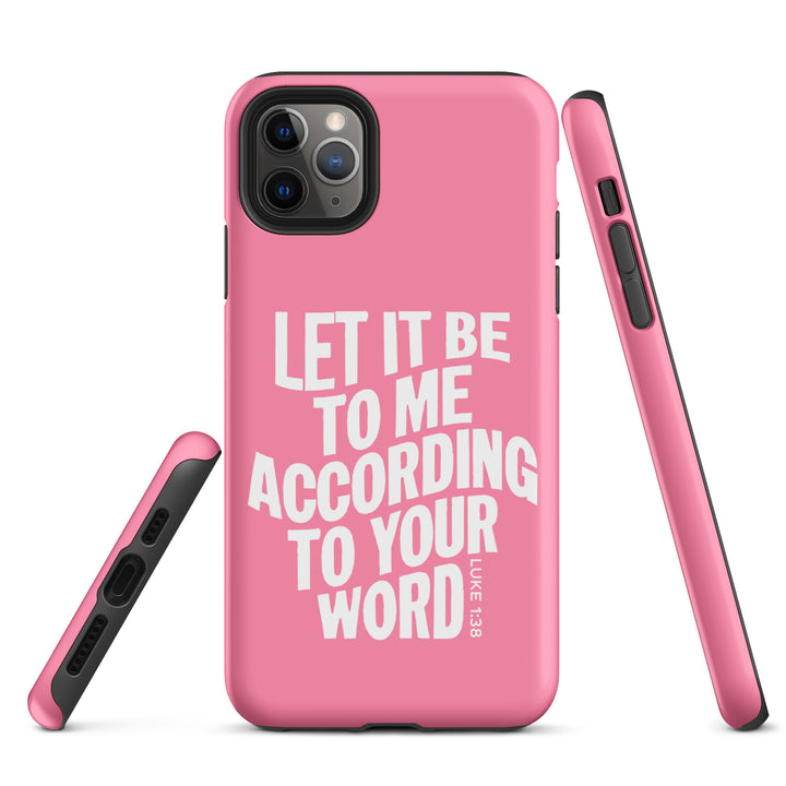 Christian Phone Case According To Your Word Pink  for iPhone® iPhone® Phone Cases   