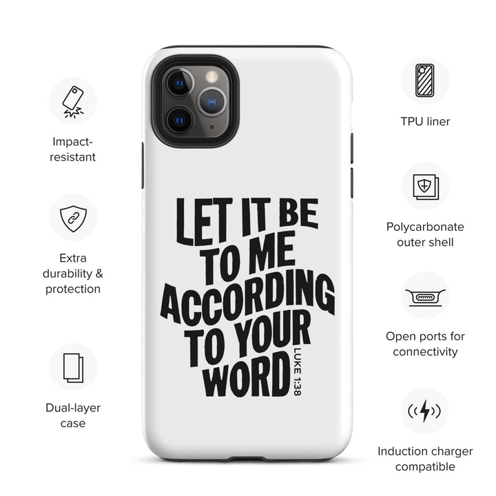 Christian Phone Case According To Your Word White for iPhone® iPhone® Phone Cases   