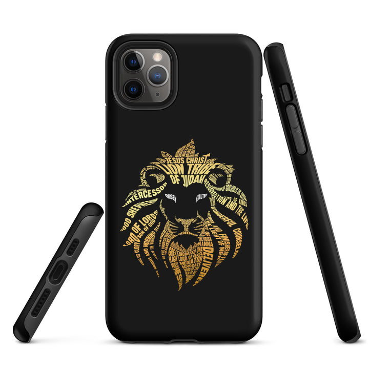 Christian Phone Case Lion Word Cloud Black for iPhone® iPhone® Phone Cases   