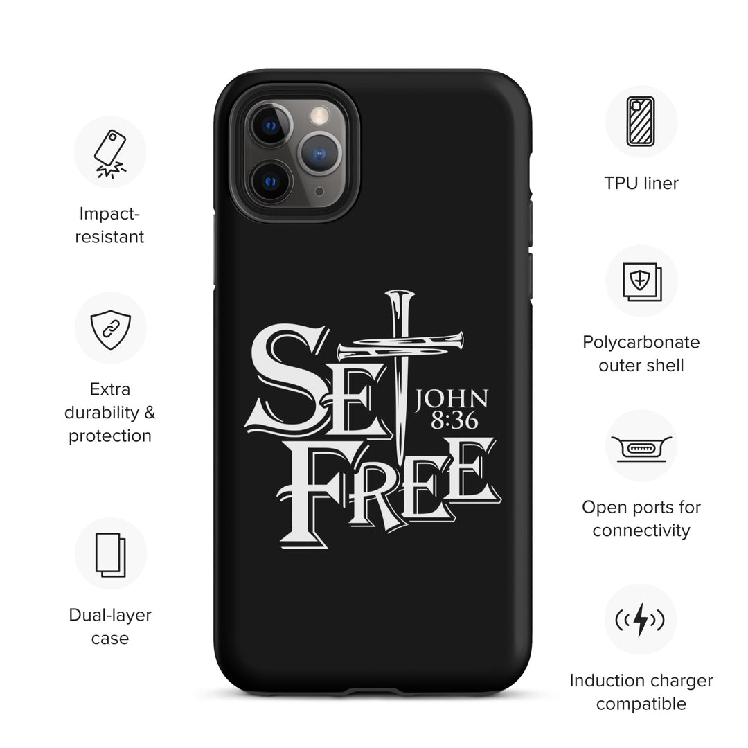 Christian Phone Case Set Free Black for iPhone® iPhone® Phone Cases   