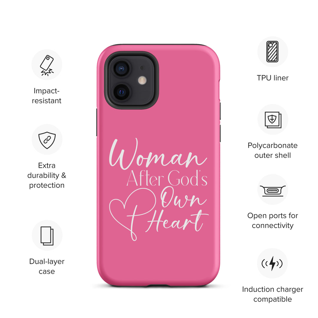 Christian Phone Case Woman After God's Heart Pink for iPhone® iPhone® Phone Cases   