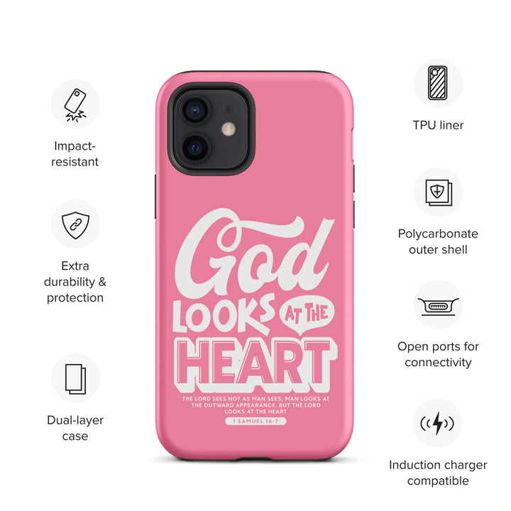 Christian Phone Case God Looks At Heart for iPhone® iPhone® Phone Cases   