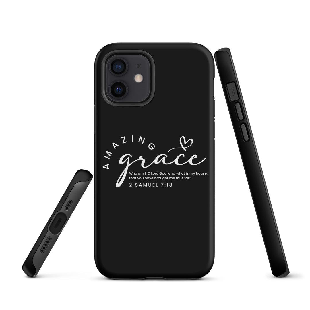 Christian Phone Case Amazing Grace Heart Black for iPhone® iPhone® Phone Cases   