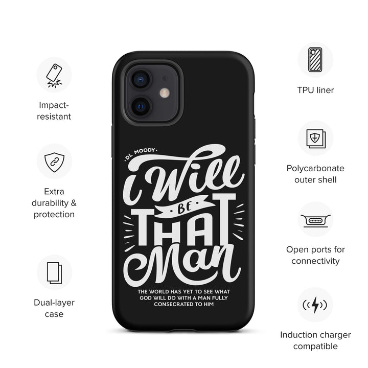 Christian Phone Case I Will Be That Man Black for iPhone® iPhone® Phone Cases   