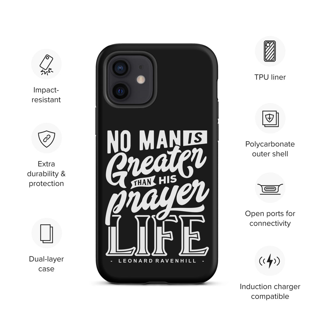 Christian Phone Case Prayer Life Black for iPhone® iPhone® Phone Cases   