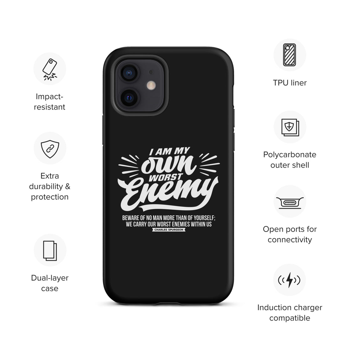 Christian Phone Case Worst Enemy Black for iPhone® iPhone® Phone Cases   