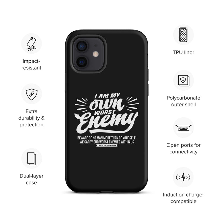 Christian Phone Case Worst Enemy Black for iPhone® iPhone® Phone Cases   