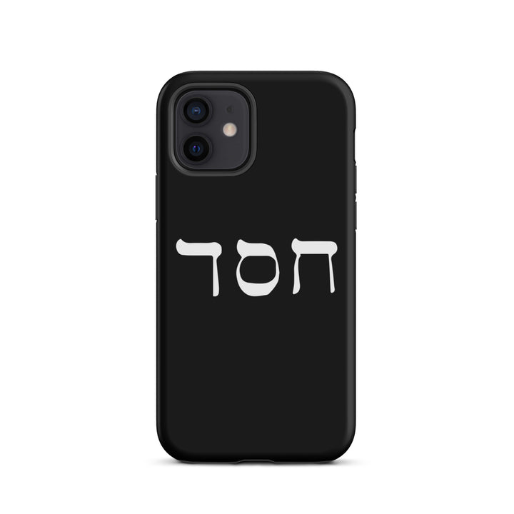 Christian Phone Case Hesed Hebrew Script Black for iPhone® iPhone® Phone Cases Matte iPhone 12 