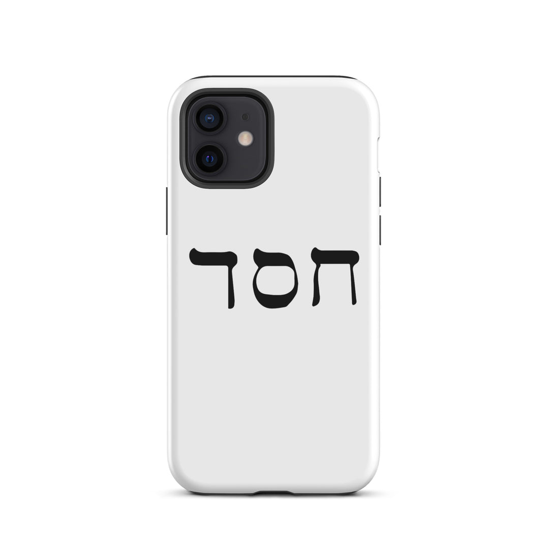 Christian Phone Case Hesed Hebrew Script White for iPhone® iPhone® Phone Cases Matte iPhone 12 