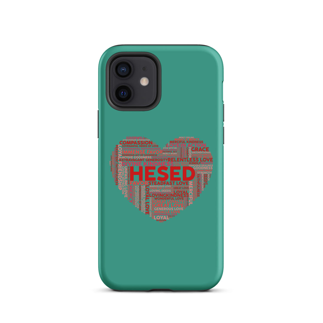 Christian Phone Case Hesed Heart Teal for iPhone® iPhone® Phone Cases Matte iPhone 12 