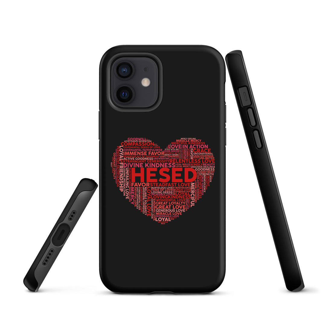 Christian Phone Case Hesed Heart Black for iPhone® iPhone® Phone Cases   