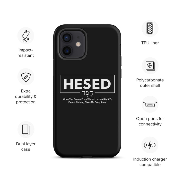 Christian Phone Case Hesed Everything Black for iPhone® iPhone® Phone Cases   