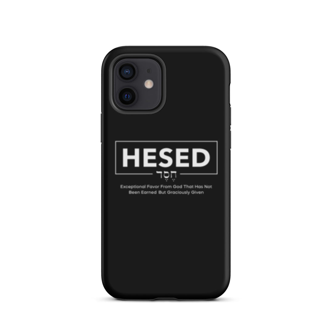 Christian Phone Case Hesed Hebrew Exceptional Favor Black for iPhone® iPhone® Phone Cases Matte iPhone 12 