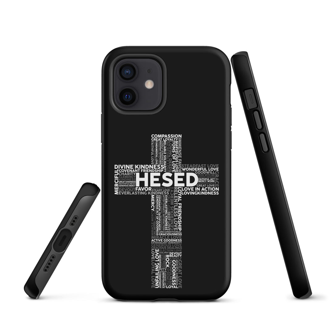 Christian Phone Case Hesed Cross Black for iPhone® iPhone® Phone Cases   