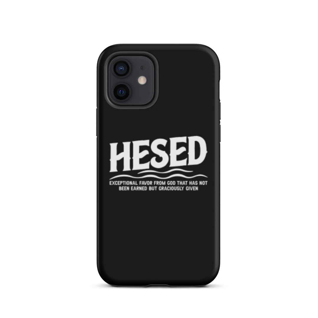 Christian Phone Case Hesed Exceptional Favor Black for iPhone® iPhone® Phone Cases Matte iPhone 12 