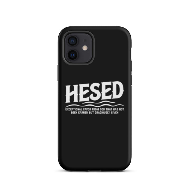 Christian Phone Case Hesed Exceptional Favor Black for iPhone® iPhone® Phone Cases Matte iPhone 12 