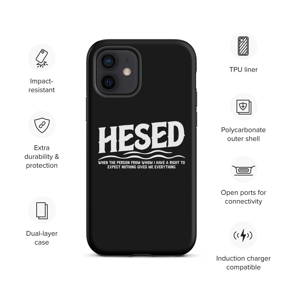 Christian Phone Case Hesed Everything Black for iPhone® iPhone® Phone Cases   