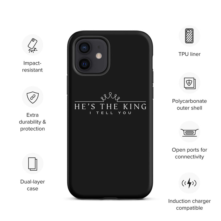 Christian Phone Case He's The King Black for iPhone® iPhone® Phone Cases   