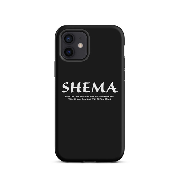 Christian Phone Case Shema Love The Lord Black  for iPhone® iPhone® Phone Cases Matte iPhone 12 