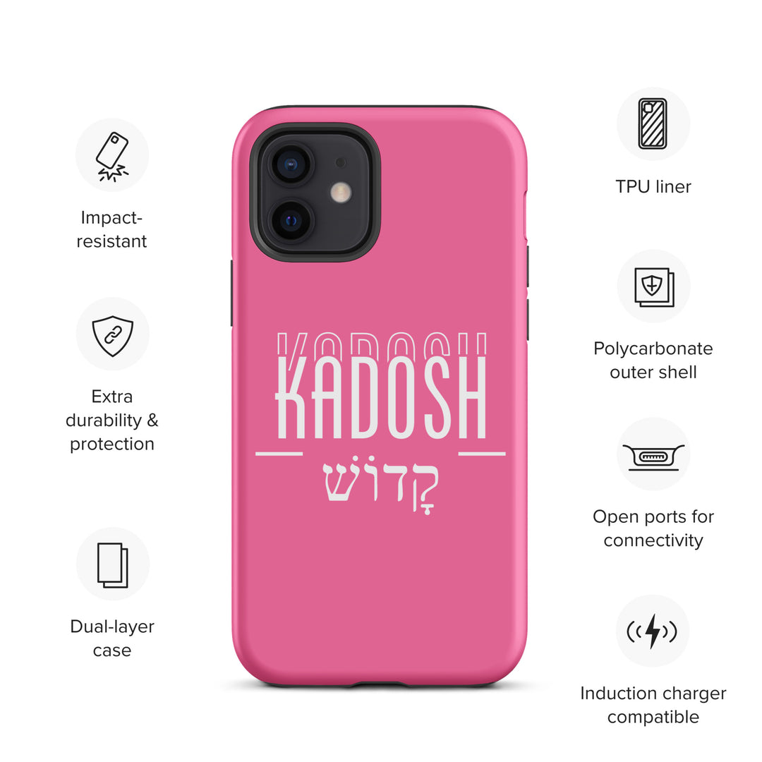 Christian Phone Case Kadosh Hebrew Pink for iPhone® iPhone® Phone Cases   