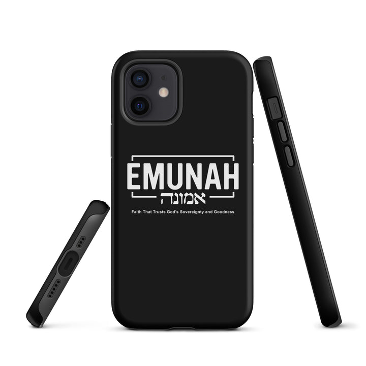 Christian Phone Case Emunah Faith That Trusts Black for iPhone® iPhone® Phone Cases   