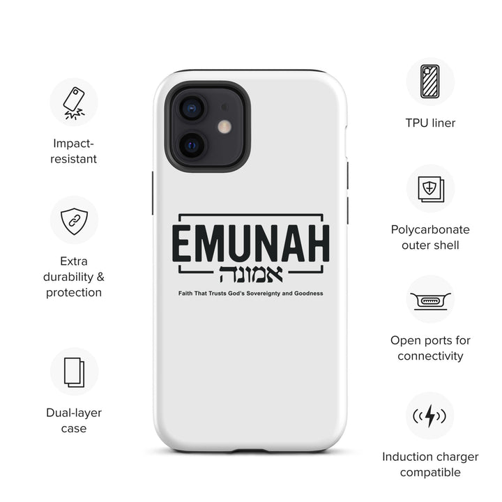 Christian Phone Case Emunah Faith That Trusts White for iPhone® iPhone® Phone Cases   