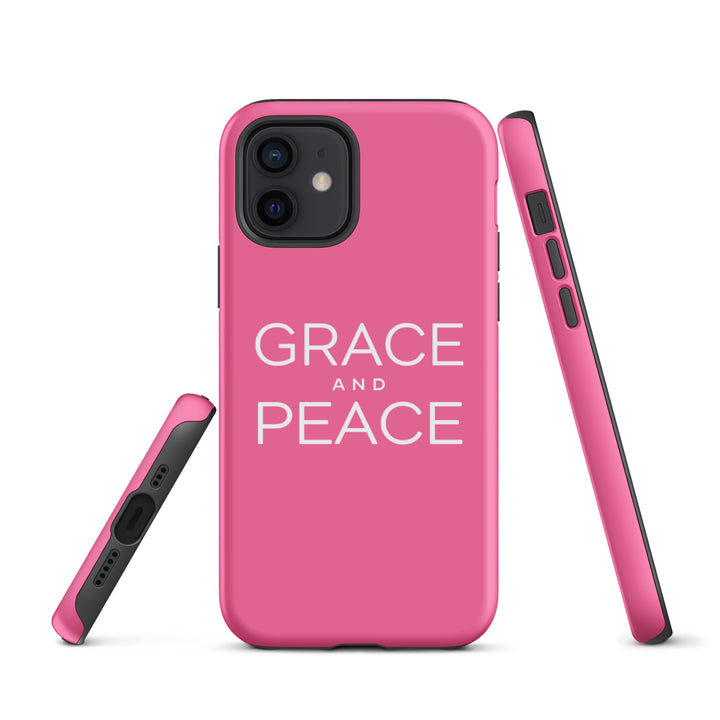 Christian Phone Case Grace and Peace Pink for iPhone® iPhone® Phone Cases   