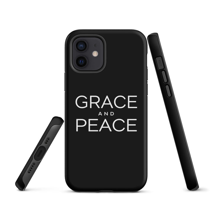 Christian Phone Case Grace and Peace Black for iPhone® iPhone® Phone Cases   