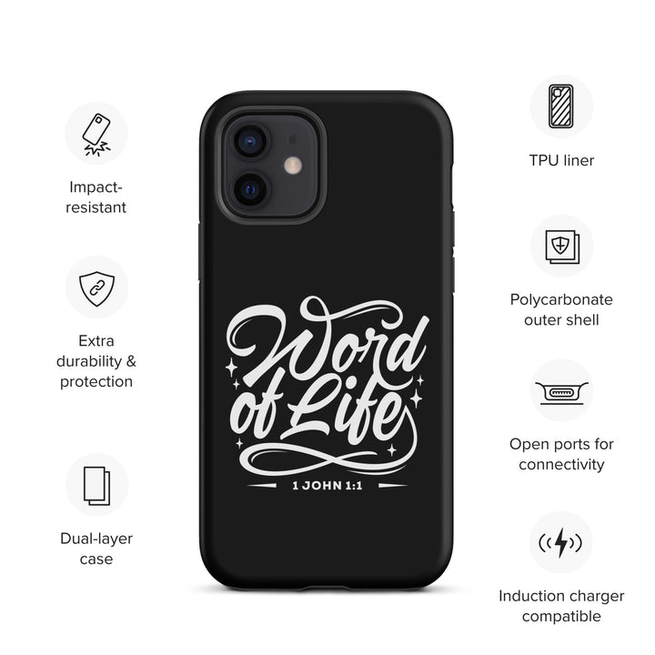 Christian Phone Case Word of Life Black for iPhone® iPhone® Phone Cases   