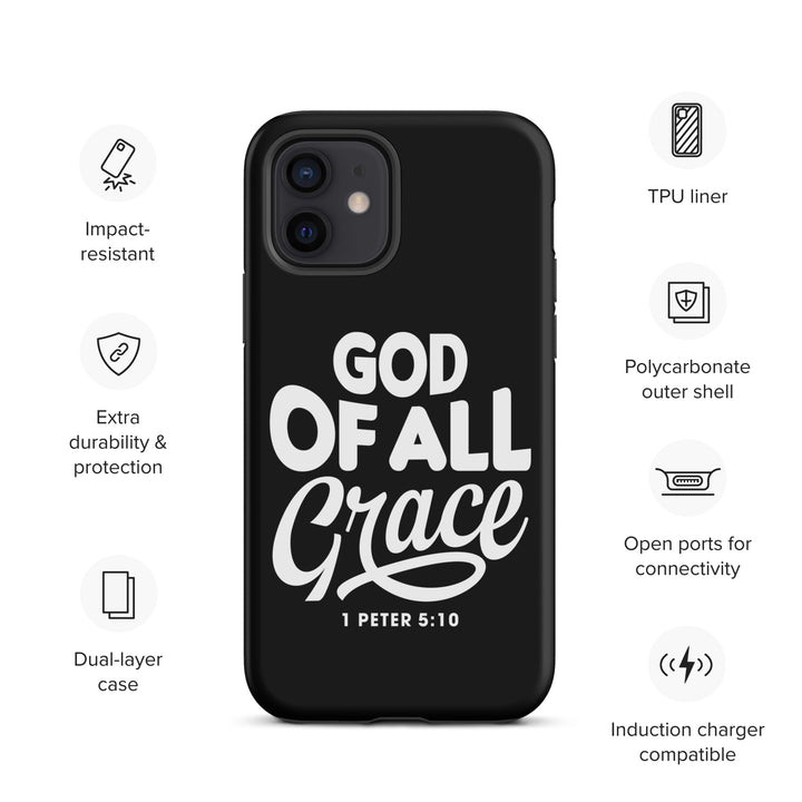 Christian Phone Case God of All Grace Black for iPhone® iPhone® Phone Cases   