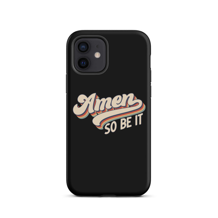 Christian Phone Case Amen So Be It Black for iPhone® iPhone® Phone Cases Matte iPhone 12 