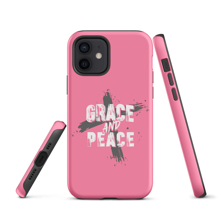 Christian Phone Case Grace and Peace Cross Pink for iPhone® iPhone® Phone Cases   