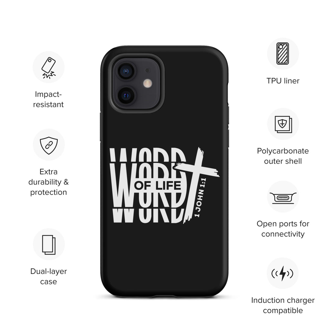 Christian Phone Case Word of Life Black for iPhone® iPhone® Phone Cases   