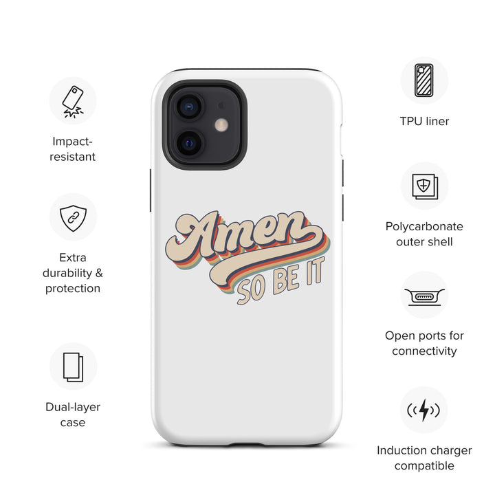 Christian Phone Case Amen So Be It White for iPhone® iPhone® Phone Cases   