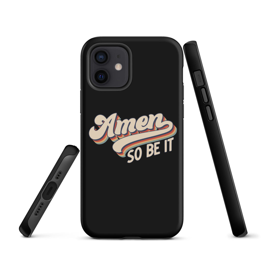 Christian Phone Case Amen So Be It Black for iPhone® iPhone® Phone Cases   