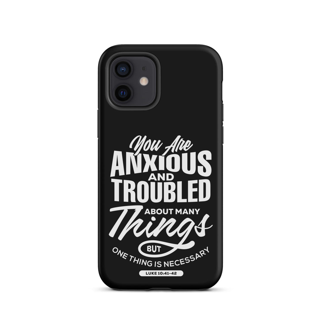 Christian Phone Case Anxious And Troubled Black for iPhone® iPhone® Phone Cases Matte iPhone 12 