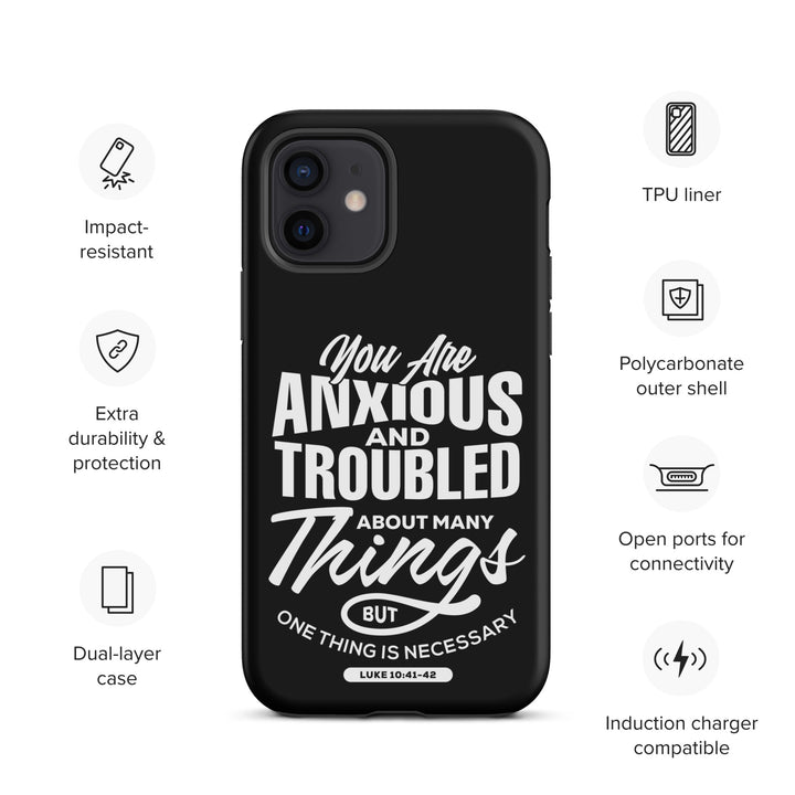 Christian Phone Case Anxious And Troubled Black for iPhone® iPhone® Phone Cases   