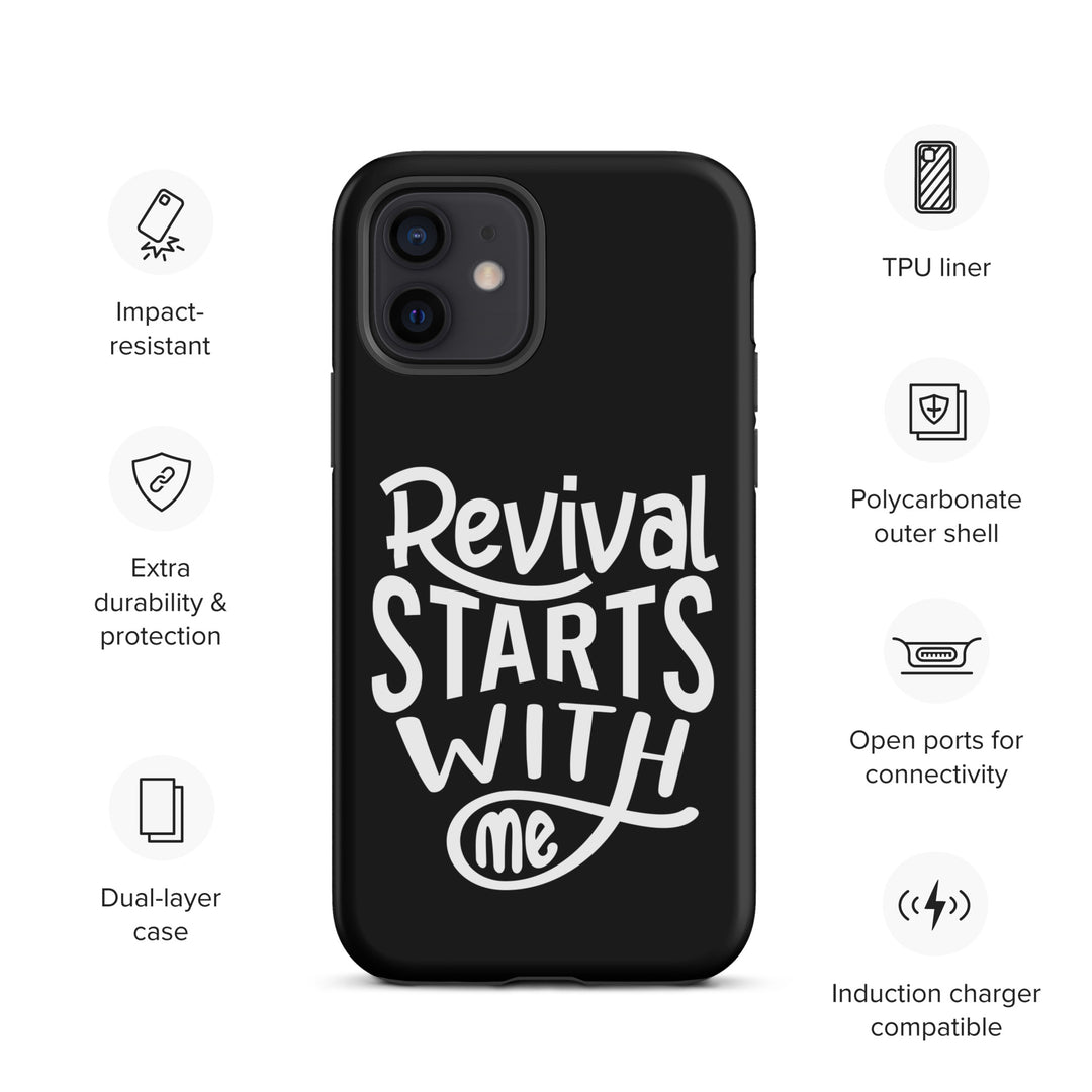 Christian Phone Case Revival Starts With Me Black for iPhone® iPhone® Phone Cases   