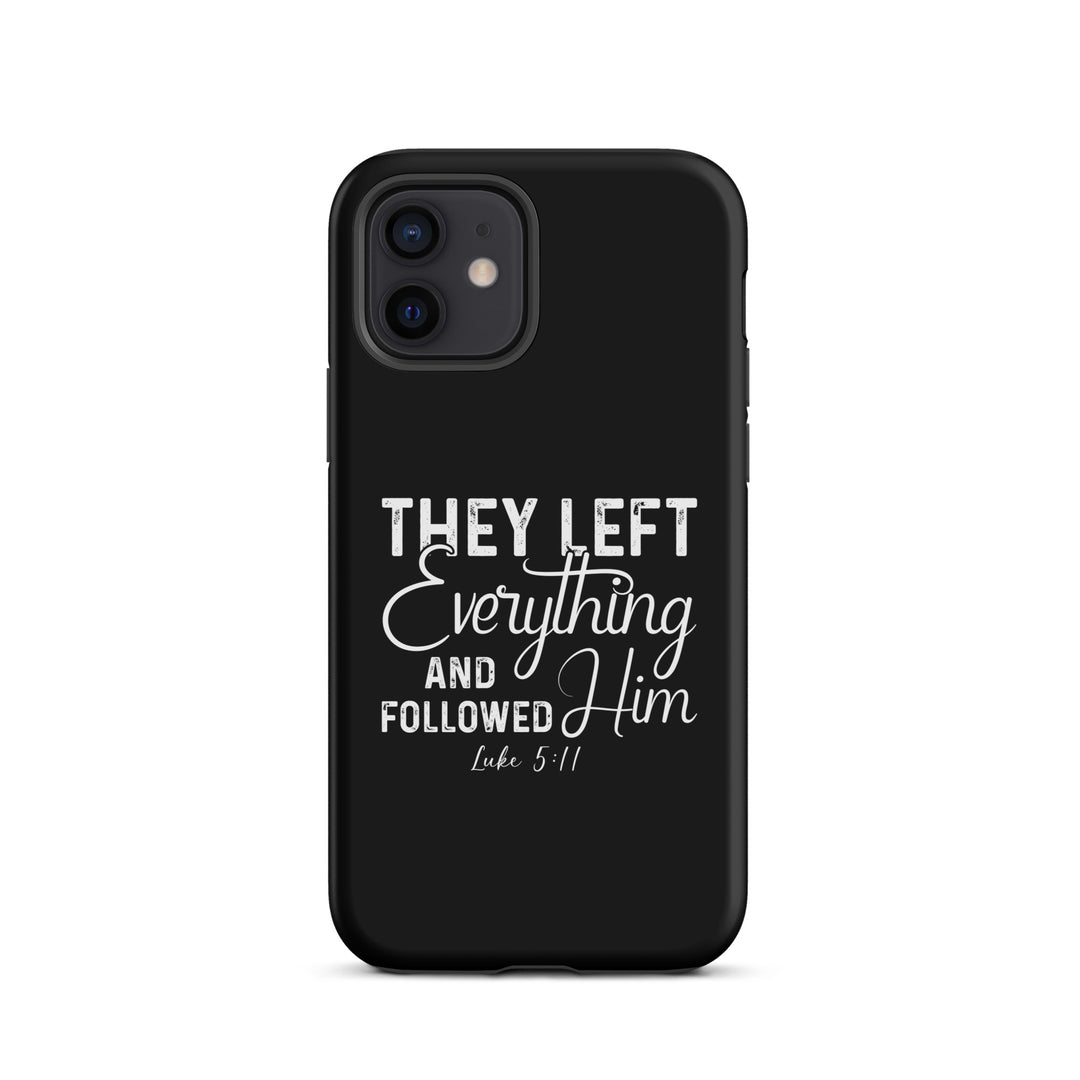 Christian Phone Case Left Everything Black for iPhone® iPhone® Phone Cases Matte iPhone 12 