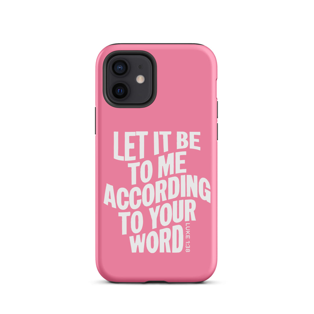 Christian Phone Case According To Your Word Pink  for iPhone® iPhone® Phone Cases Matte iPhone 12 