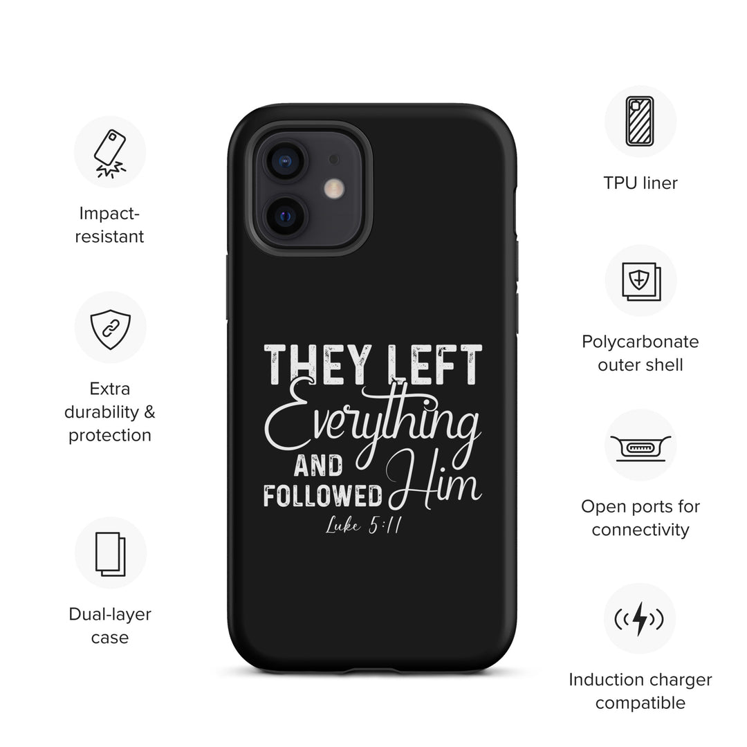 Christian Phone Case Left Everything Black for iPhone® iPhone® Phone Cases   