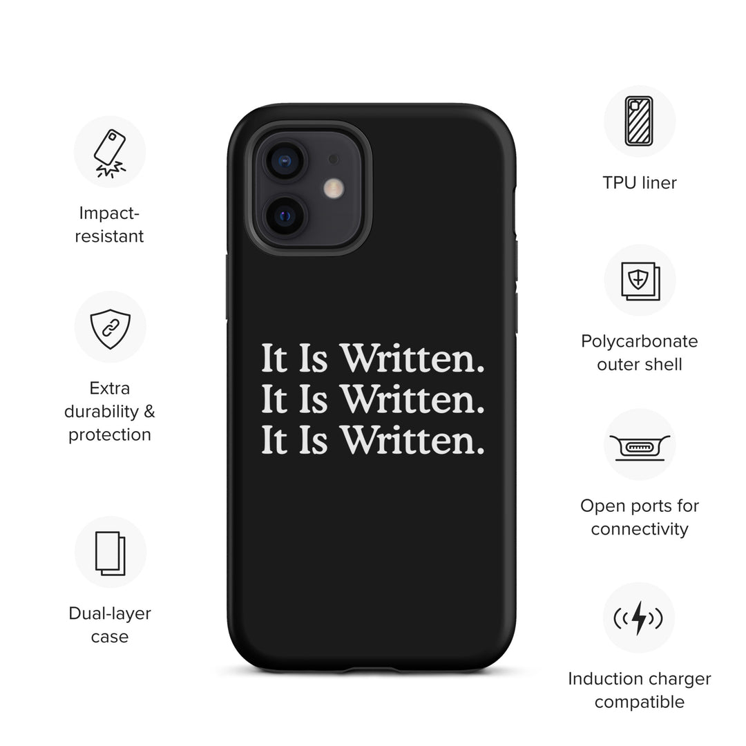 Christian Phone Case It Is Written Black for iPhone® iPhone® Phone Cases   