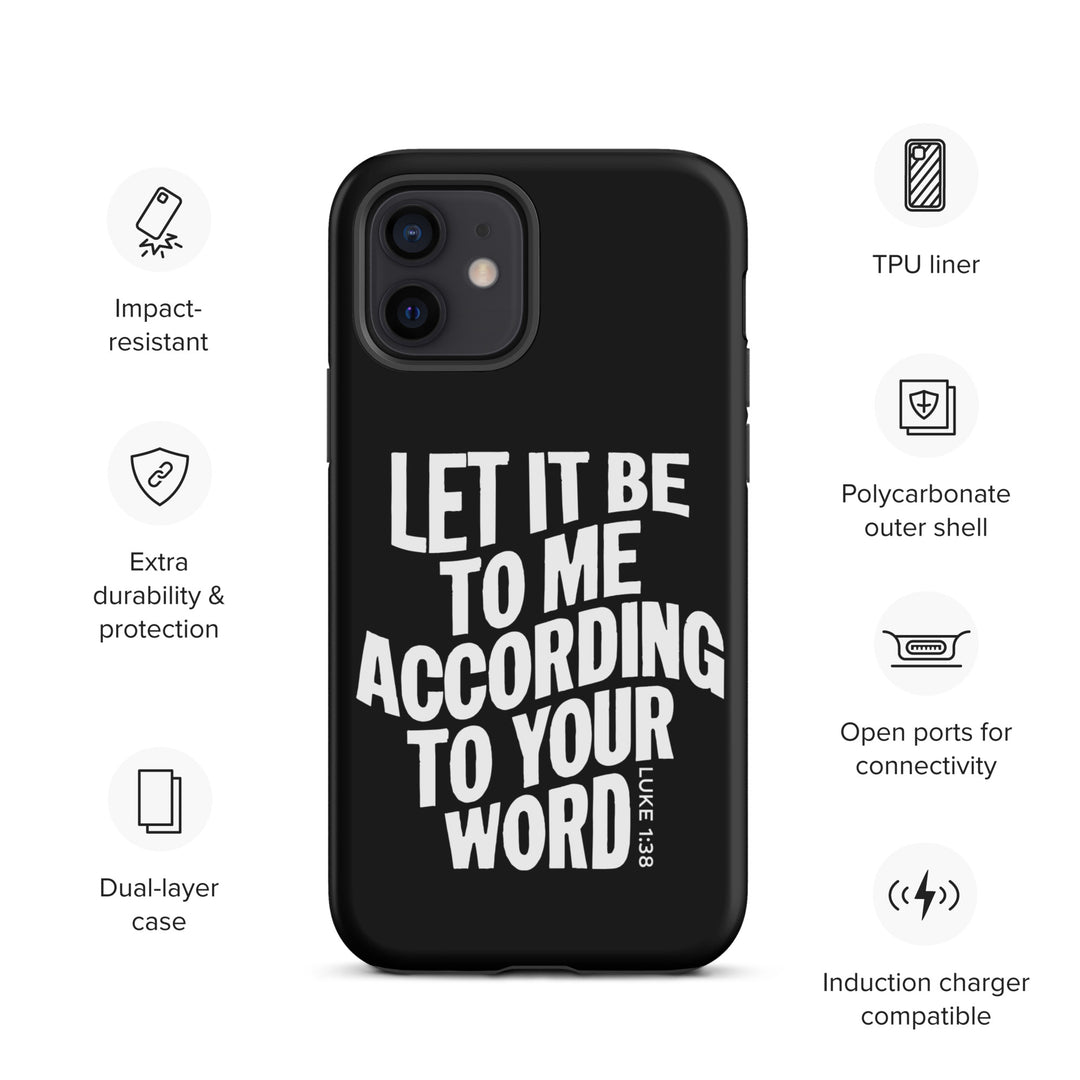 Christian Phone Case According To Your Word Black for iPhone® iPhone® Phone Cases   