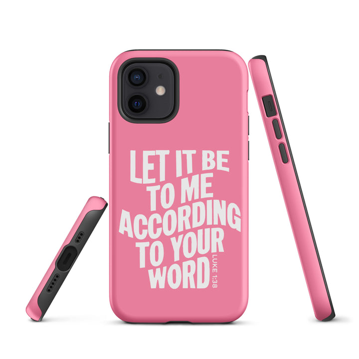 Christian Phone Case According To Your Word Pink  for iPhone® iPhone® Phone Cases   