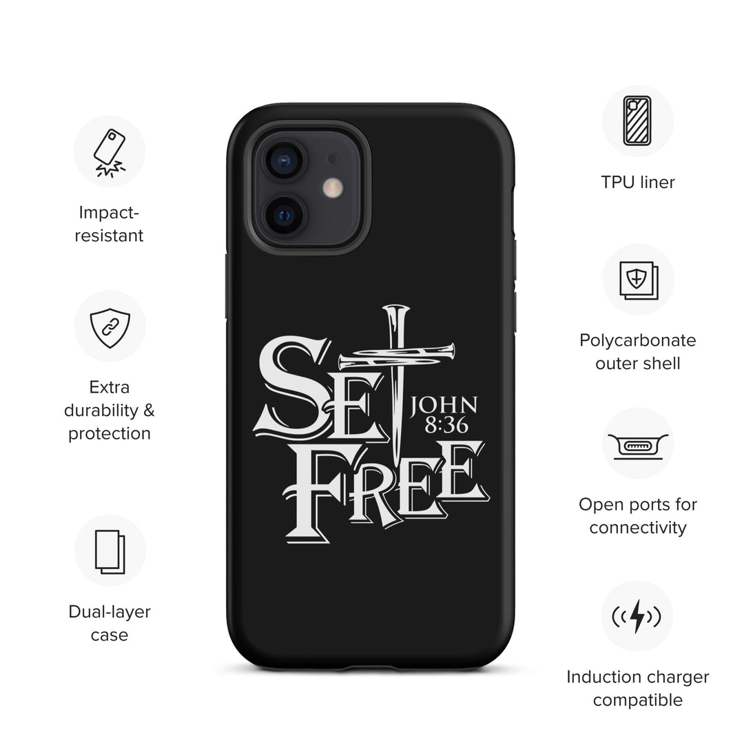 Christian Phone Case Set Free Black for iPhone® iPhone® Phone Cases   