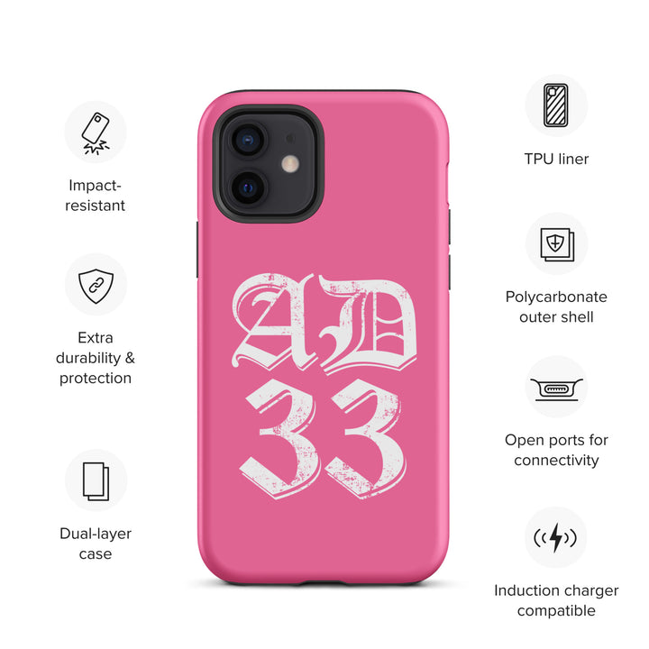 Christian Phone Case AD 33 Old English Pink for iPhone® iPhone® Phone Cases   