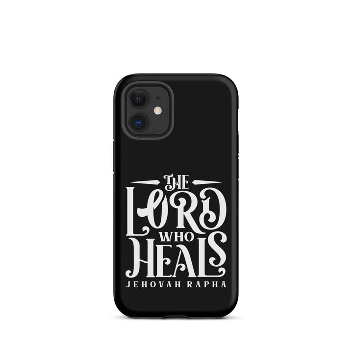 Christian Phone Case The Lord Who Heals Black for iPhone® iPhone® Phone Cases Matte iPhone 12 mini 