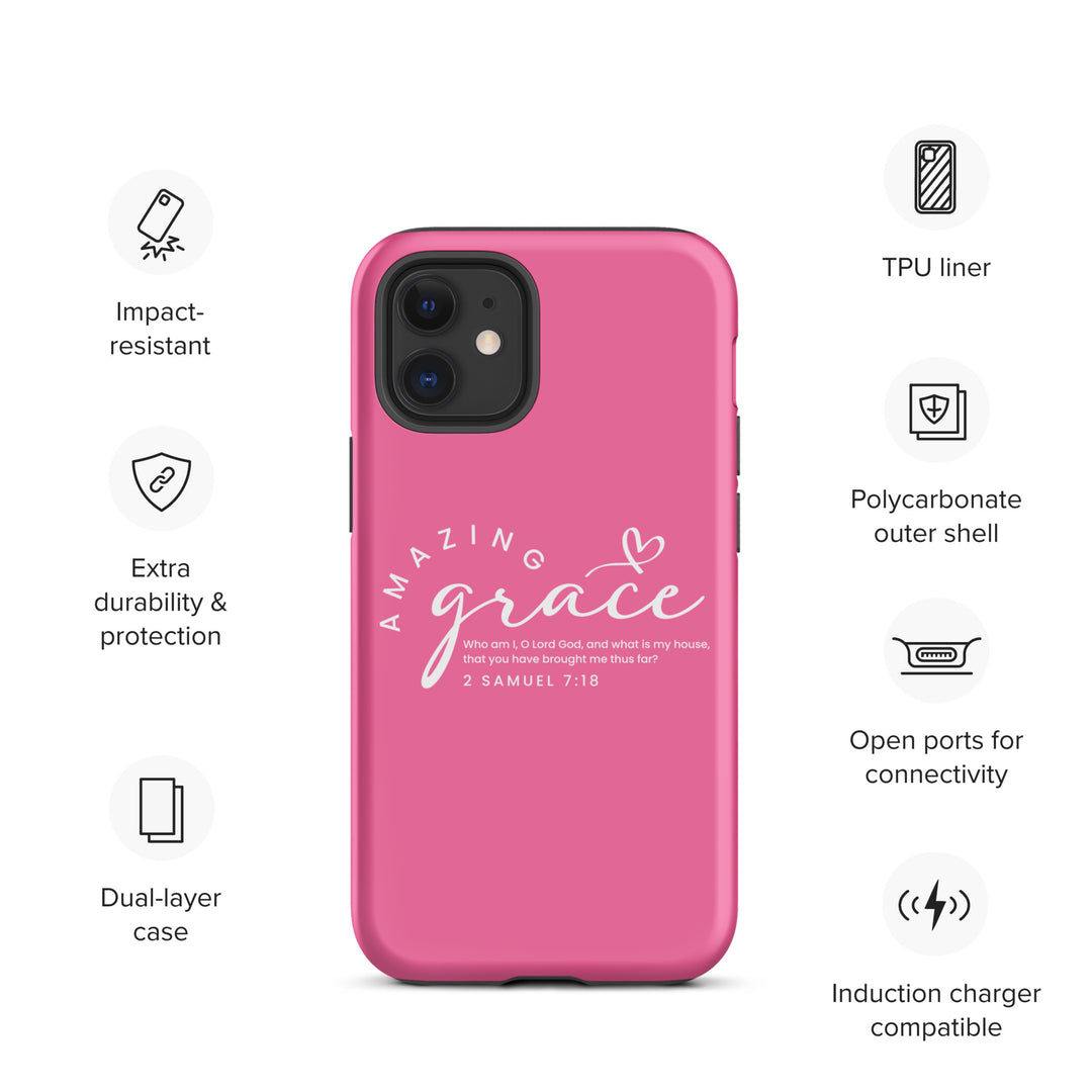 Christian Phone Case Amazing Grace Pink for iPhone® iPhone® Phone Cases   